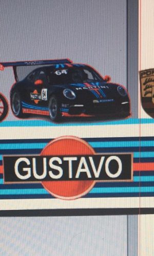 Arquivo de Corte Digital Topo de Bolo Porsche