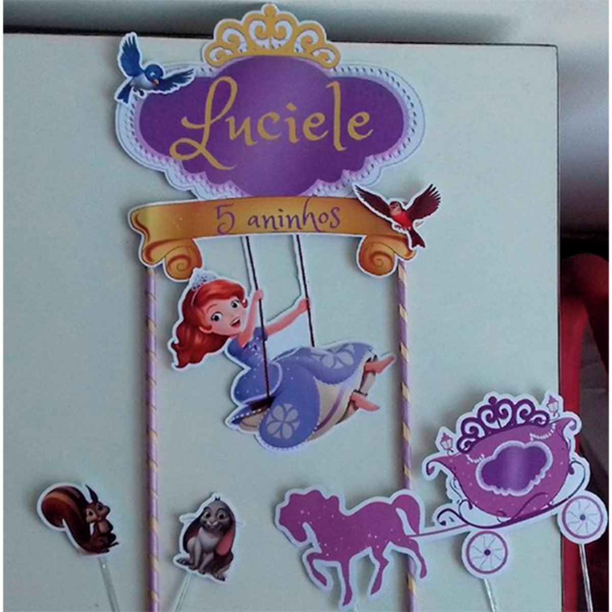 Arquivo de Corte Digital Topo de Bolo E KIT Princesa Sofia