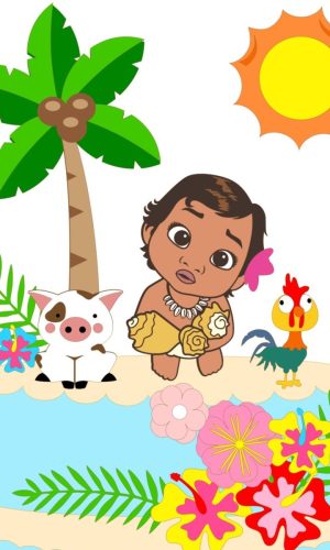 Arquivo de Corte em Studio 3.topo de Bolo Moana Baby
