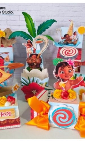 Arquivo de Corte Kit Papelaria Moana