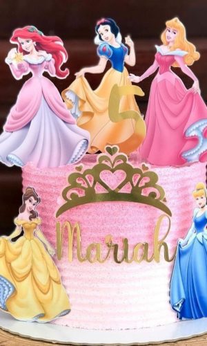 Arquivo de corte topo de bolo princesas disney