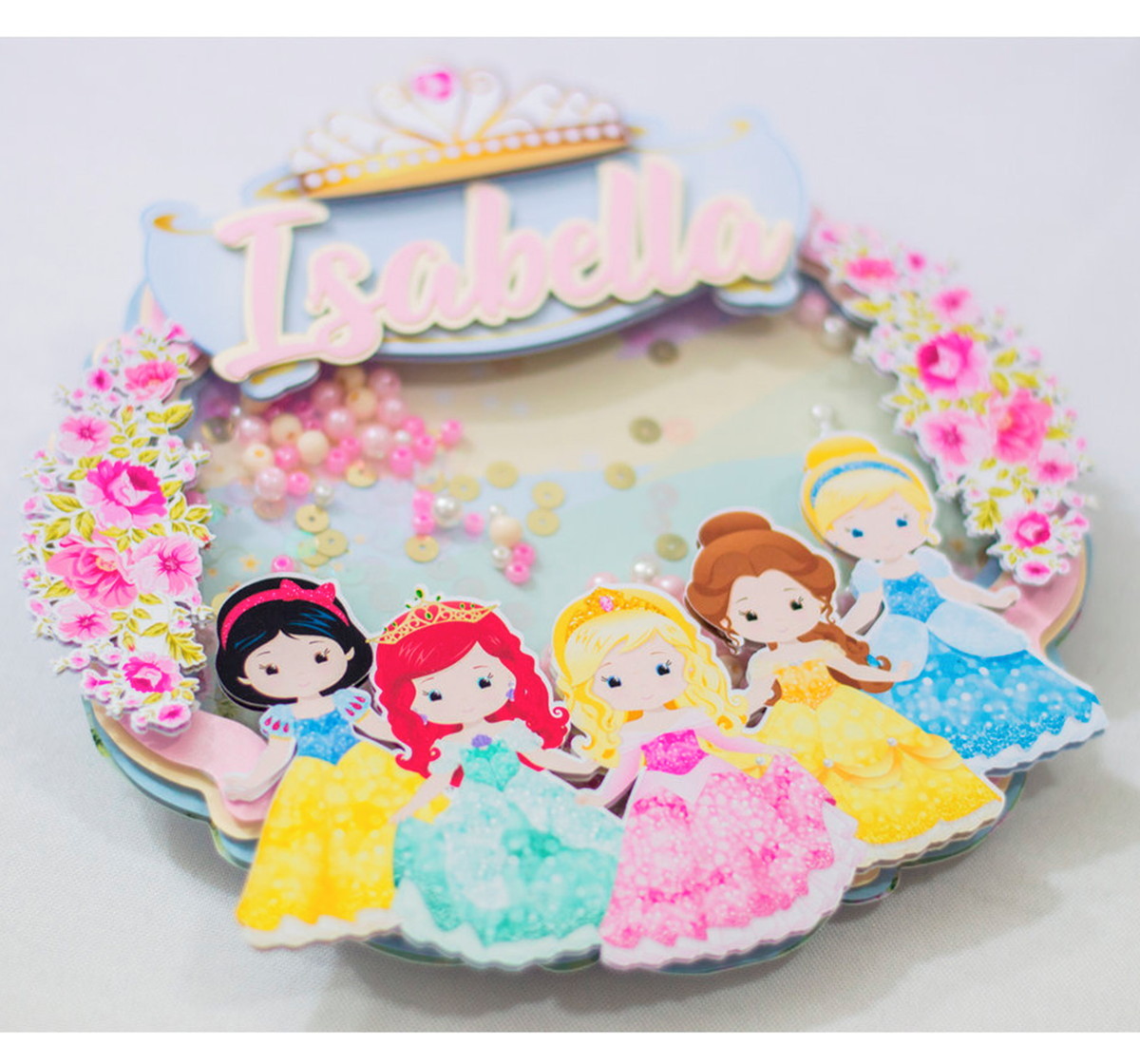 Arquivo de Corte Shaker Topo de Bolo Princesas Disney