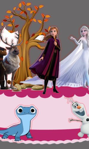 Arquivo de Corte Silhouette - Topo de bolo 3 Frozen 2