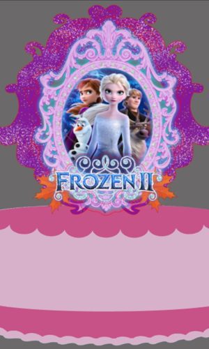 Arquivo de Corte Silhouette - Topo de bolo 5 Frozen 2