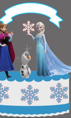 Arquivo de Corte Silhouette - Topo de bolo Frozen 1
