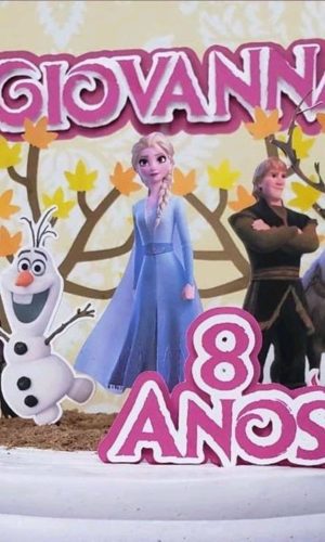 Arquivo De Corte Silhouette - Topo De Bolo Frozen 2