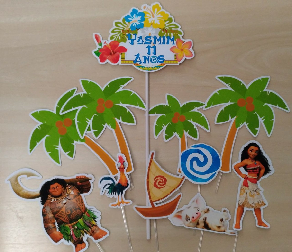 Arquivo de corte Silhouette Topo de Bolo Moana 02