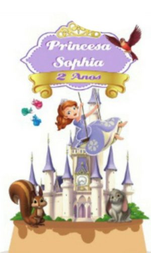 Arquivo de Corte - Topo de bolo Princesa Sofia 1
