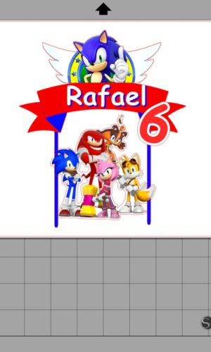 Arquivo de corte Sonic Topo de Bolo
