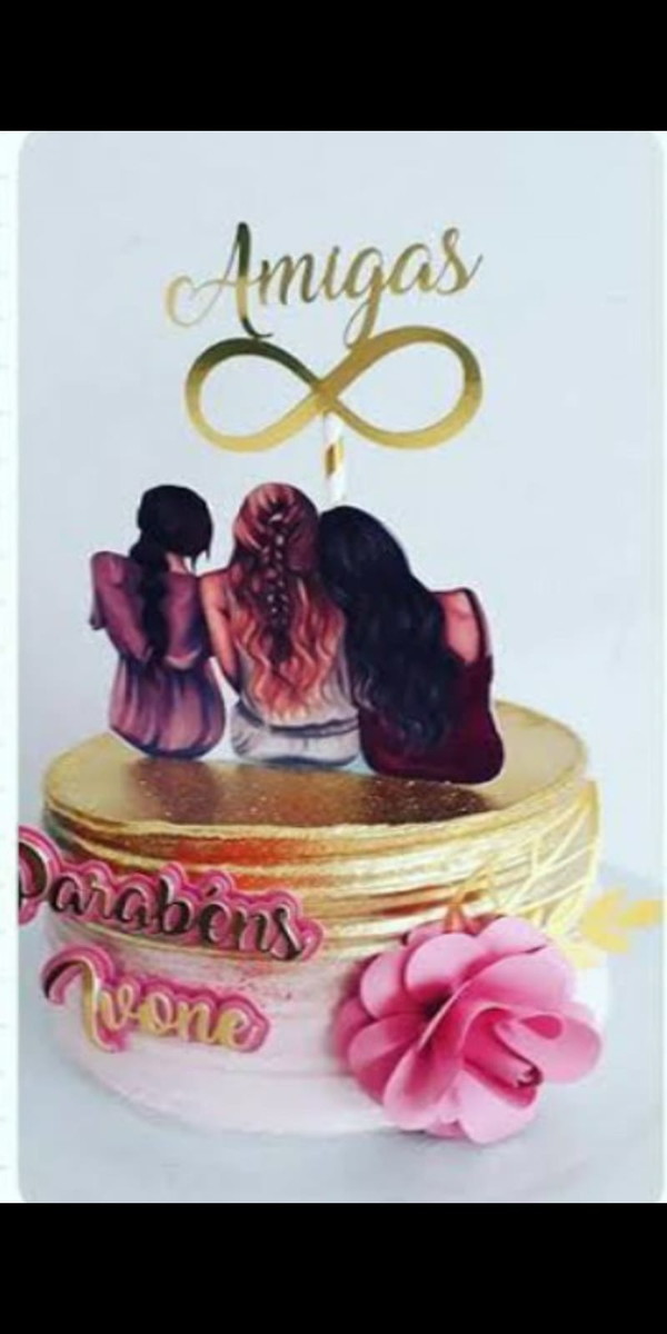 Arquivo de Corte Studio - Topo de Bolo Amigas Infinito (276)