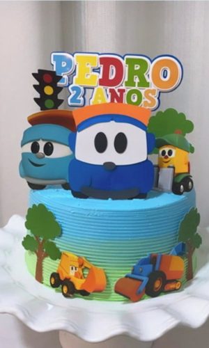 Arquivo de Corte Studio - Topo de Bolo Léo Caminhão (254)