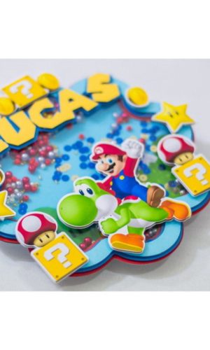 Arquivo de corte Super Mário Topper de Bolo STUDIO PDF