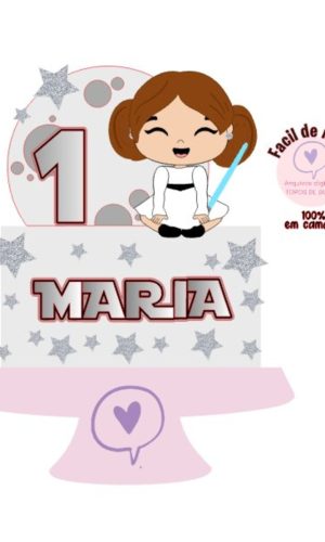 Arquivo de Corte Topo Baby Princesa Leia Star Wars 1