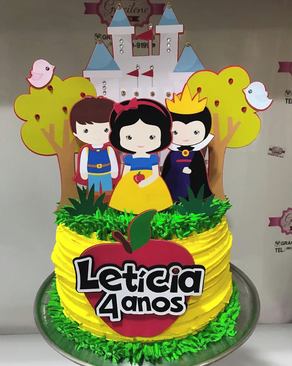 Arquivo de Corte Topo Bolo Branca de Neve Cute .studio