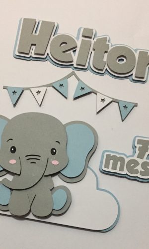 Arquivo de corte topo bolo elefante w