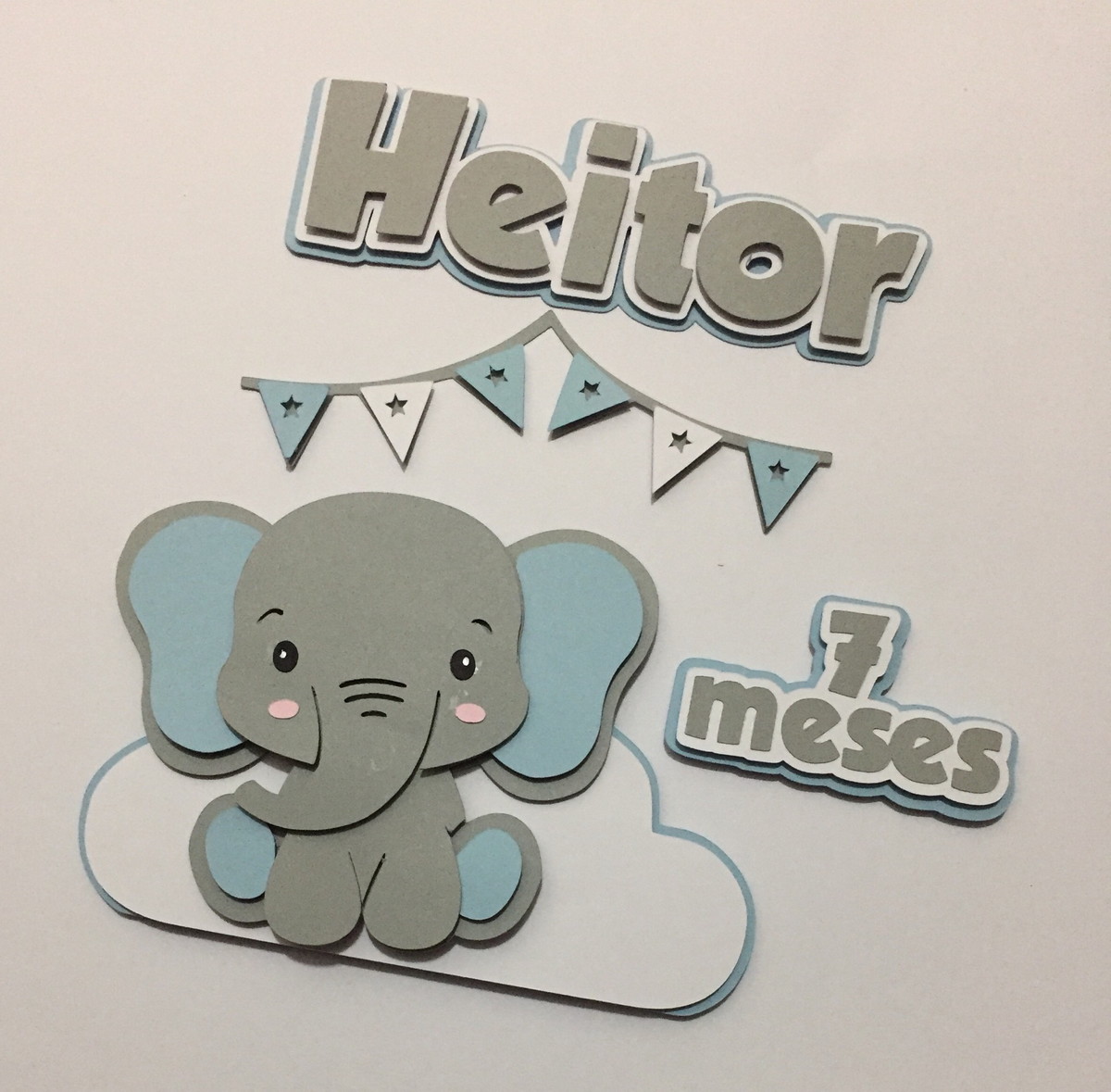 Arquivo de corte topo bolo elefante w