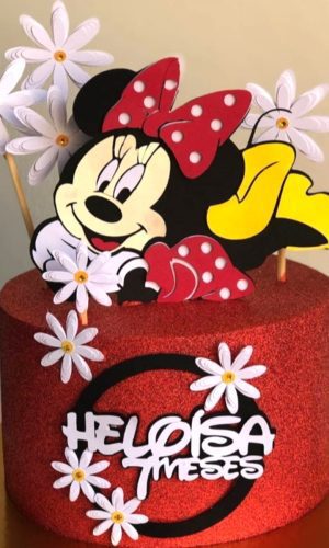 Arquivo de Corte Topo Bolo Minnie Vermelha