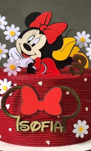 Arquivo de Corte Topo Bolo Minnie Vermelha