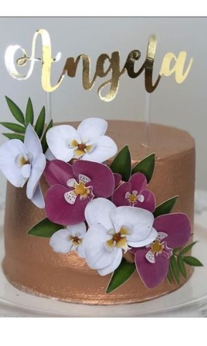 Arquivo De Corte Topo Bolo Orquídea
