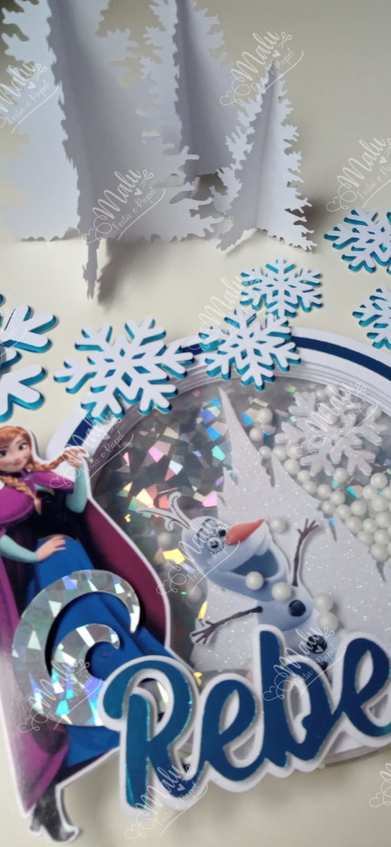 Arquivo de Corte Topo Bolo Shaker Tema Frozen - Imagem 4