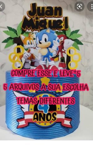 Arquivo de Corte Topo Bolo Sonic