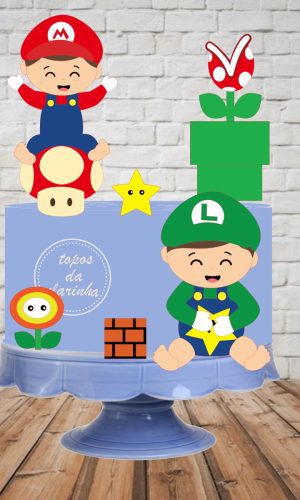 Arquivo de Corte Topo Bolo Super Mario Camada