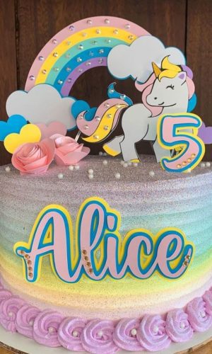 Arquivo de corte topo bolo Unicornio