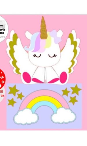 Arquivo de Corte Topo Bolo Unicornio Camada