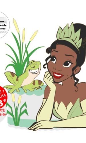 Arquivo de Corte Topo de Bolo A Princesa e o Sapo