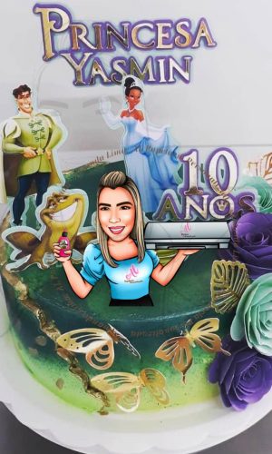 Arquivo de corte topo de bolo - A Princesa e o sapo
