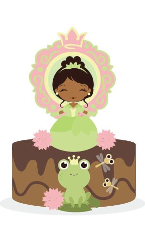 Arquivo de Corte Topo de Bolo a Princesa e o Sapo Camadas 02