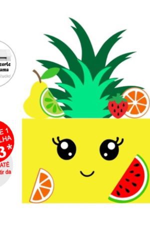 Arquivo de Corte Topo de Bolo Abacaxi Frutas