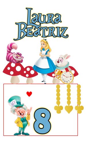Arquivo De Corte Topo De Bolo Alice No País Das Maravilha