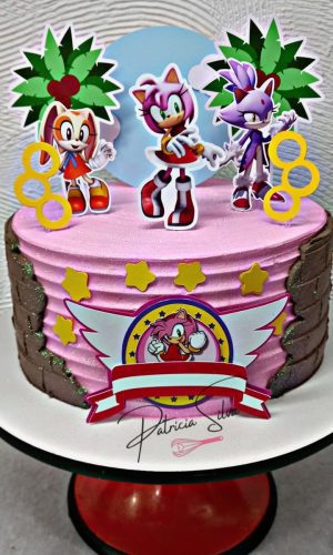 Arquivo De Corte Topo De Bolo Amigas Do Sonic Princesa Sally