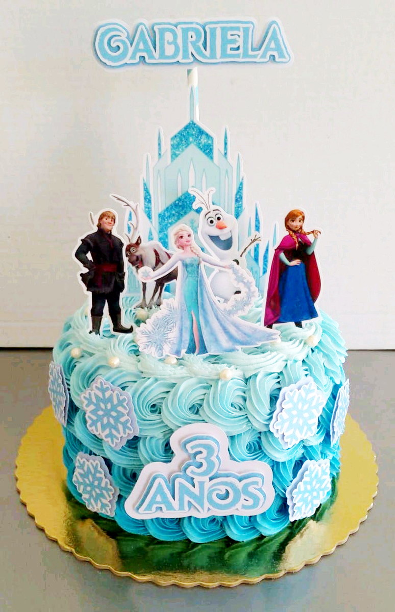Studio/pdf Arquivo de Corte Topo de Bolo Frozen -005 - Imagem 2