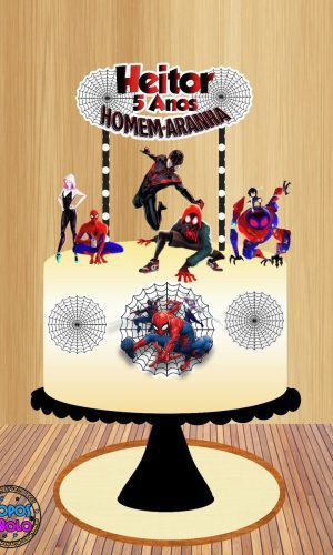Arquivo de Corte Topo de Bolo Aranhaverso