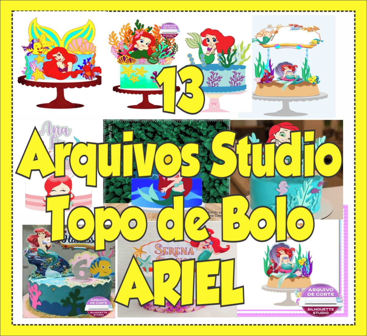 Arquivo de Corte Topo de Bolo Ariel
