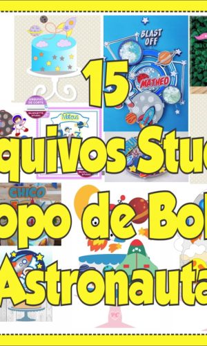 Arquivo de Corte Topo de Bolo Astronauta