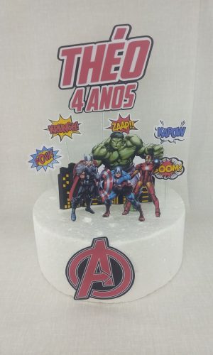 COMBO + Arquivo de Corte - Topo de Bolo Avenger / Vingadores