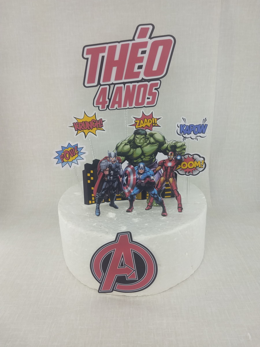 COMBO + Arquivo de Corte - Topo de Bolo Avenger / Vingadores