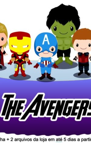 Arquivo de Corte Topo de Bolo Avengers - Vingadores