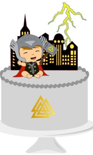 Arquivo de Corte Topo de Bolo Baby Thor