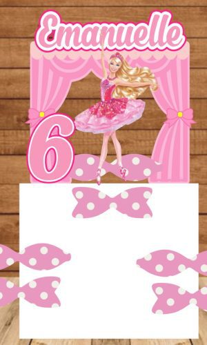 Arquivo de Corte Topo de Bolo Barbie Bailarina Studio 010