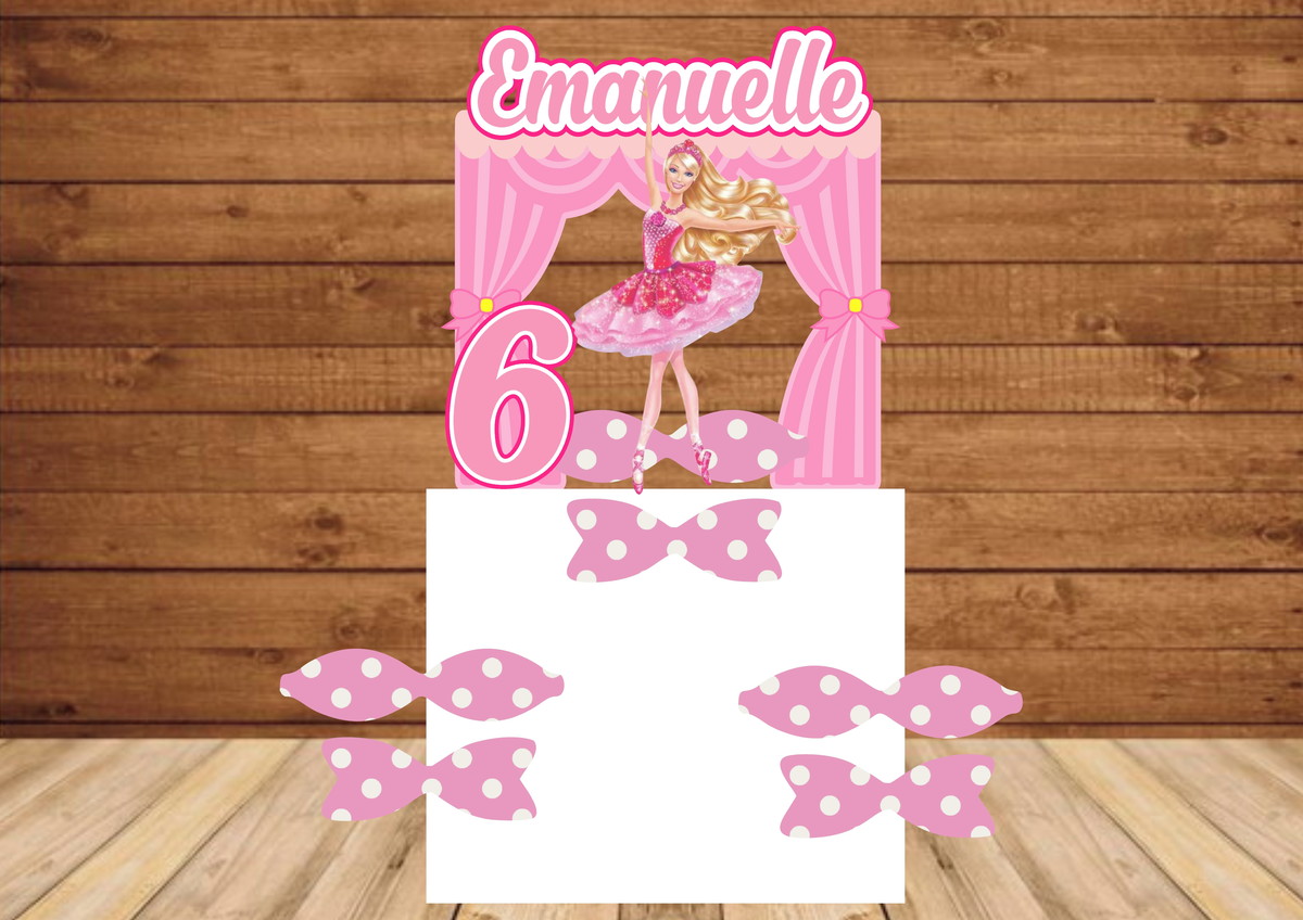 Arquivo de Corte Topo de Bolo Barbie Bailarina Studio 010