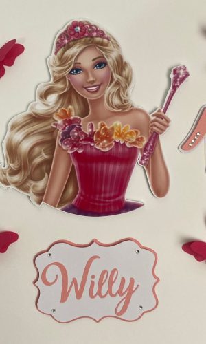Arquivo de Corte Topo de Bolo Barbie Princesa