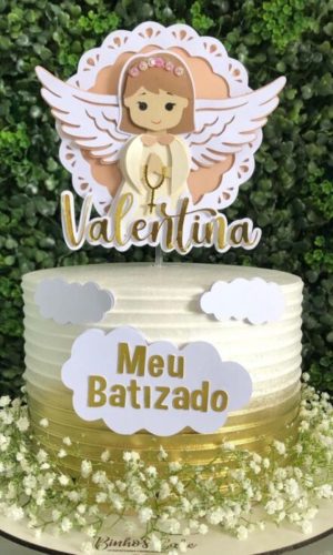 Arquivo de Corte Topo de Bolo Batizado em Camadas 949