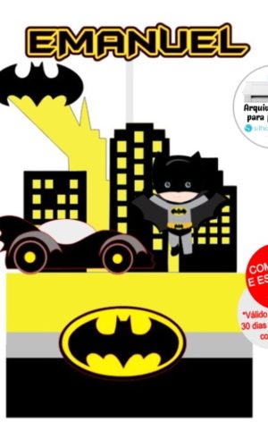 Arquivo De Corte Topo De Bolo Batman - Carro 3d