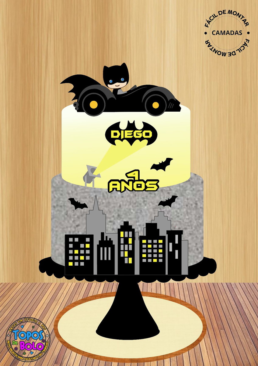 Arquivo de Corte Topo de Bolo Batman