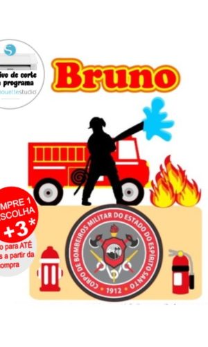 Arquivo de Corte Topo de Bolo Bombeiro
