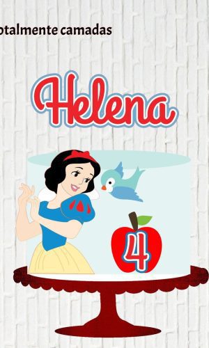 Arquivo de Corte Topo de Bolo Branca de Neve